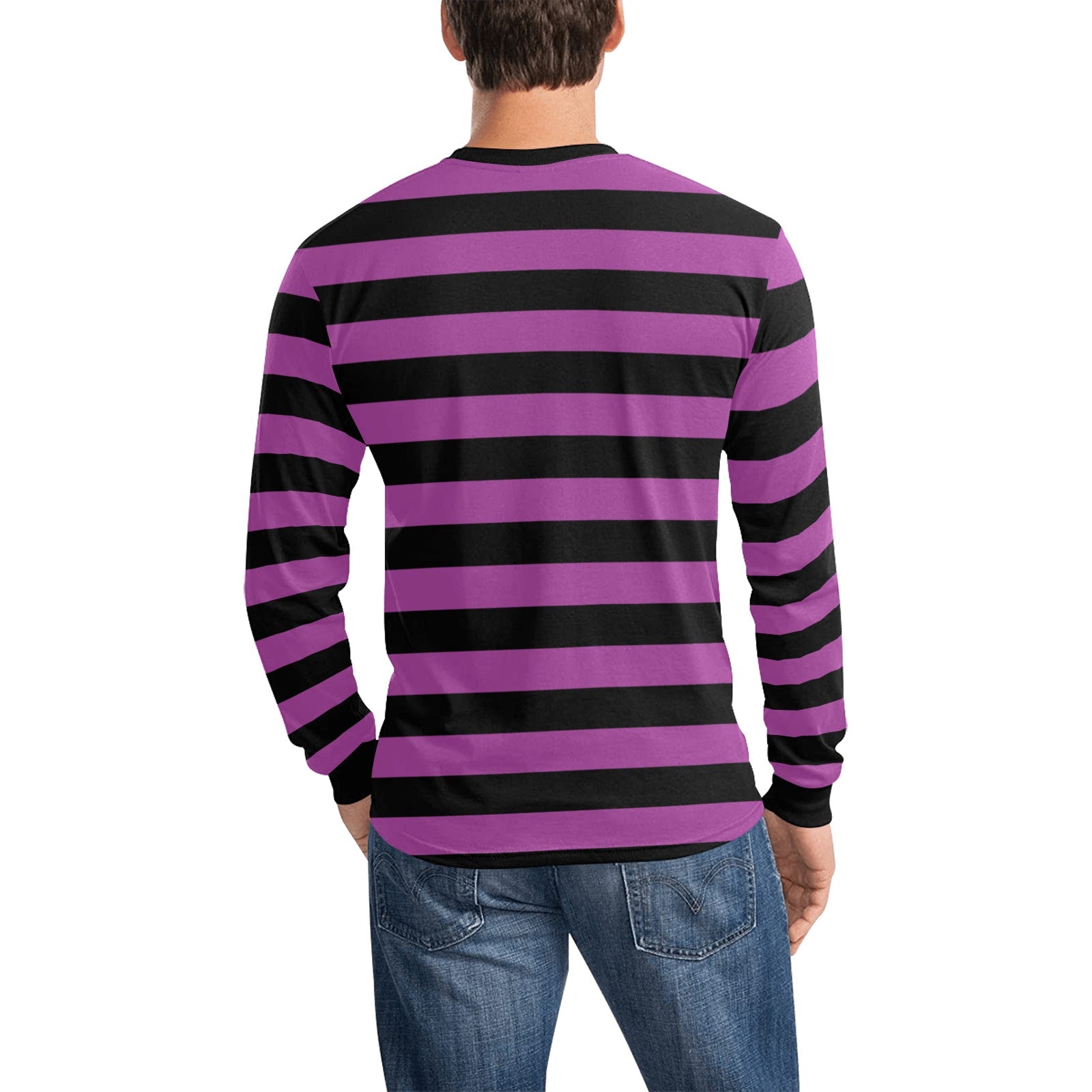 Black and best sale purple striped shirt