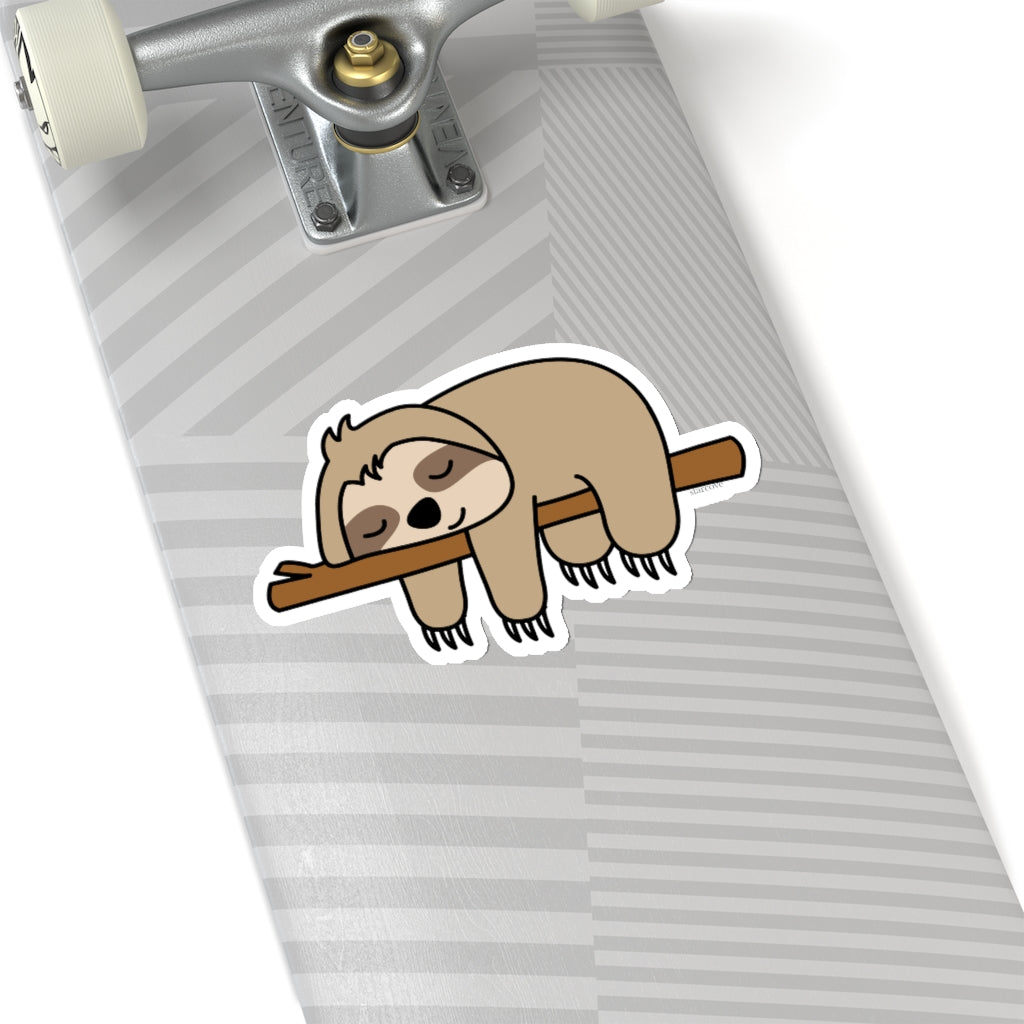 Sleepy Sloth Sticker, Animal Laptop Decal Vinyl Cute Waterbottle Tumbler Car Waterproof Bumper Aesthetic Die Cut Wall Mural Starcove Fashion