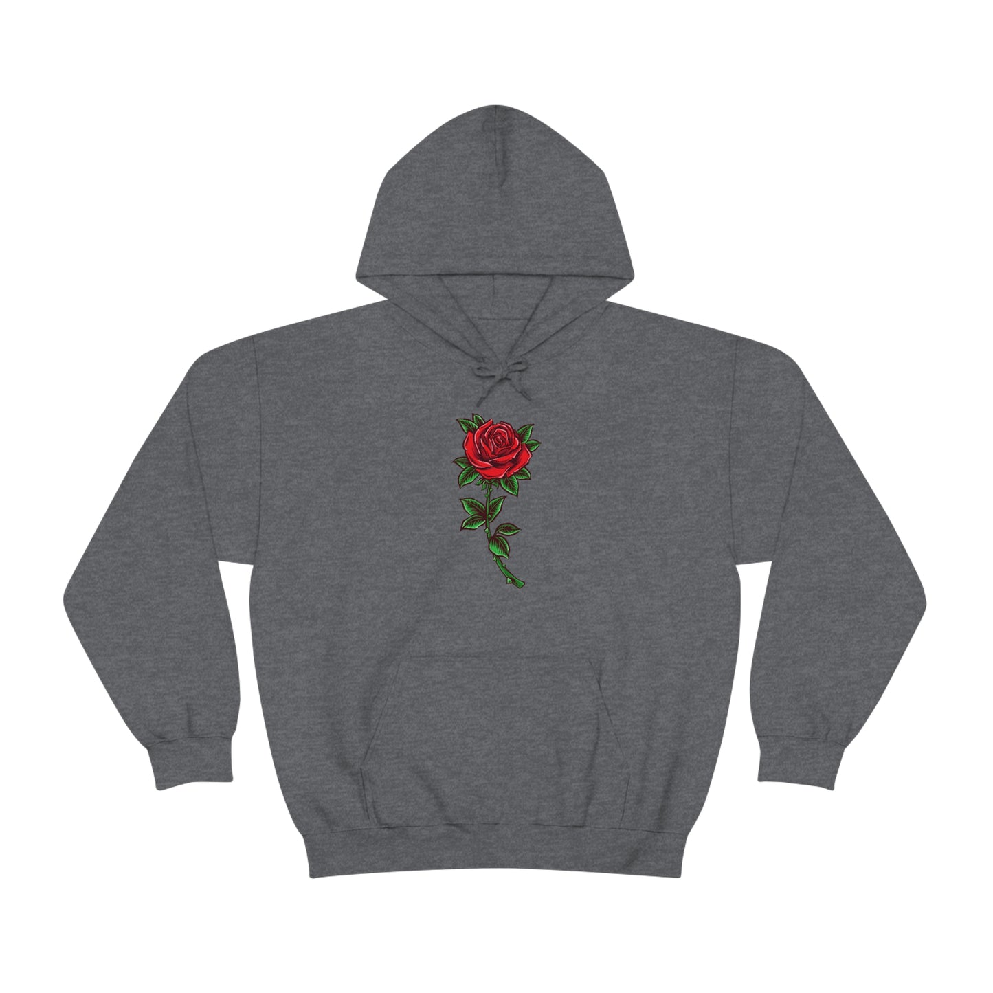 Red Rose Hoodie, Flowers Floral Pullover Men Women Adult Aesthetic Graphic Cotton Punk Goth Hooded Sweatshirt with Pockets Starcove Fashion