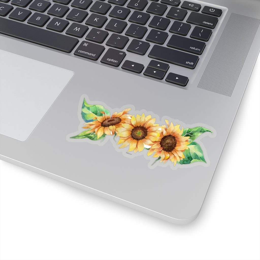 Sunflower Sticker, Yellow Flowers Laptop Decal Vinyl Cute Waterbottle Tumbler Car Waterproof Bumper Aesthetic Die Cut Wall Mural Starcove Fashion