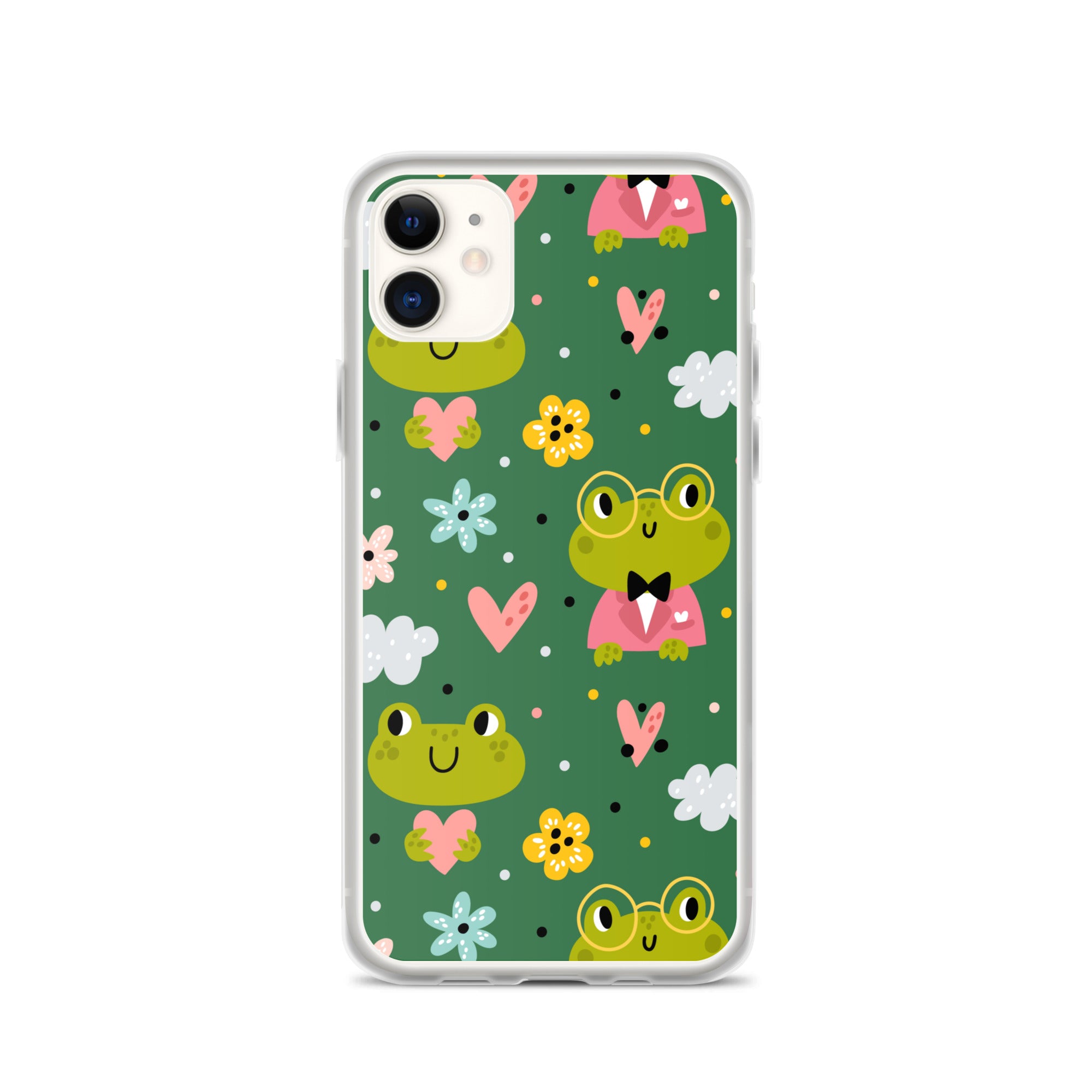 Frog Phone Case iPhone 15 14 13 Pro Max Print Cute Kawaii Green Aesthetic iPhone 12 11 Mini SE XS Max XR X 8 7 Plus Cell Cover