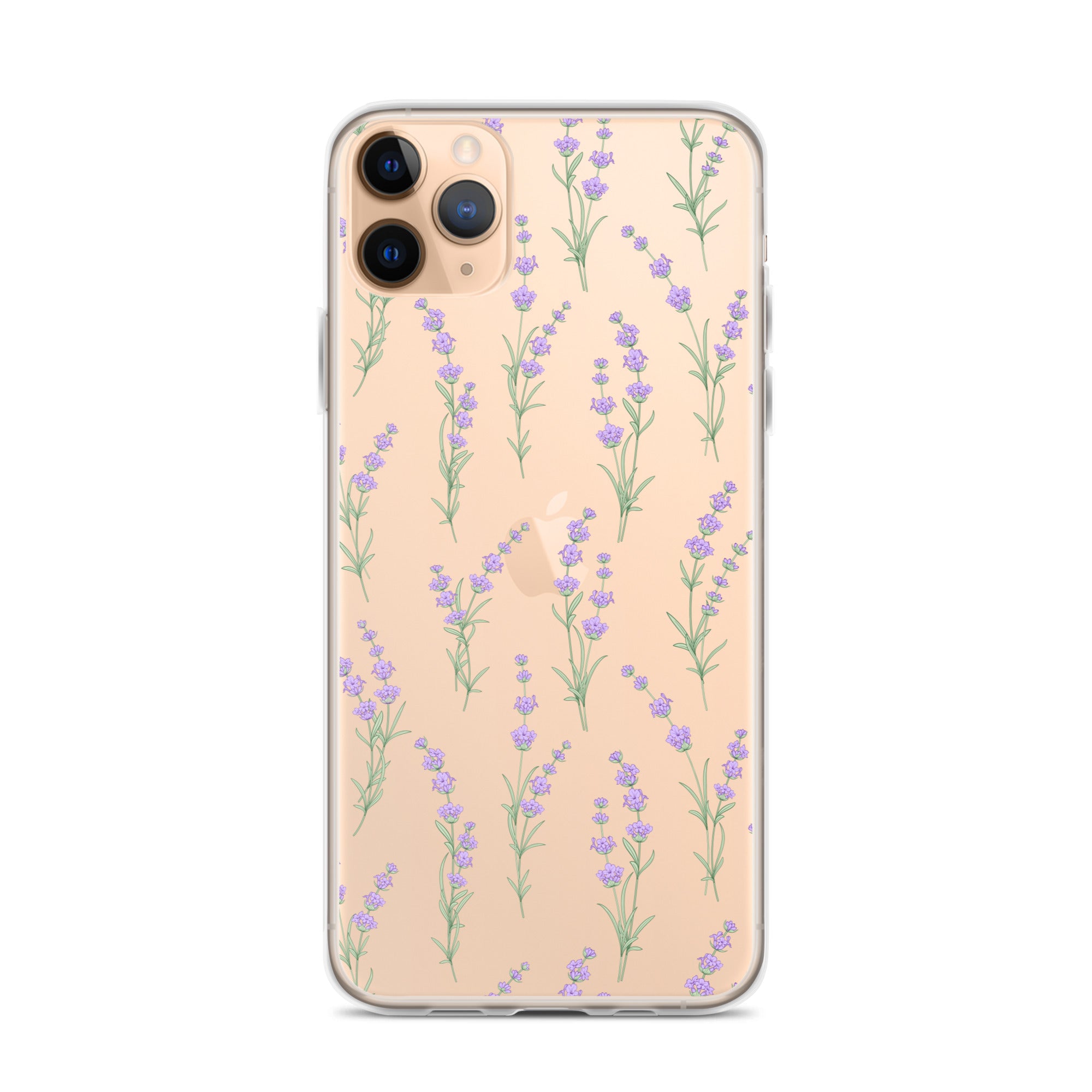 Clear Lavender Phone Case Flower iPhone 14 13 Pro Max Print Cute Purple Aesthetic iPhone 12 11 Mini SE 2020 XS Max XR X 8 7 Plus Cover