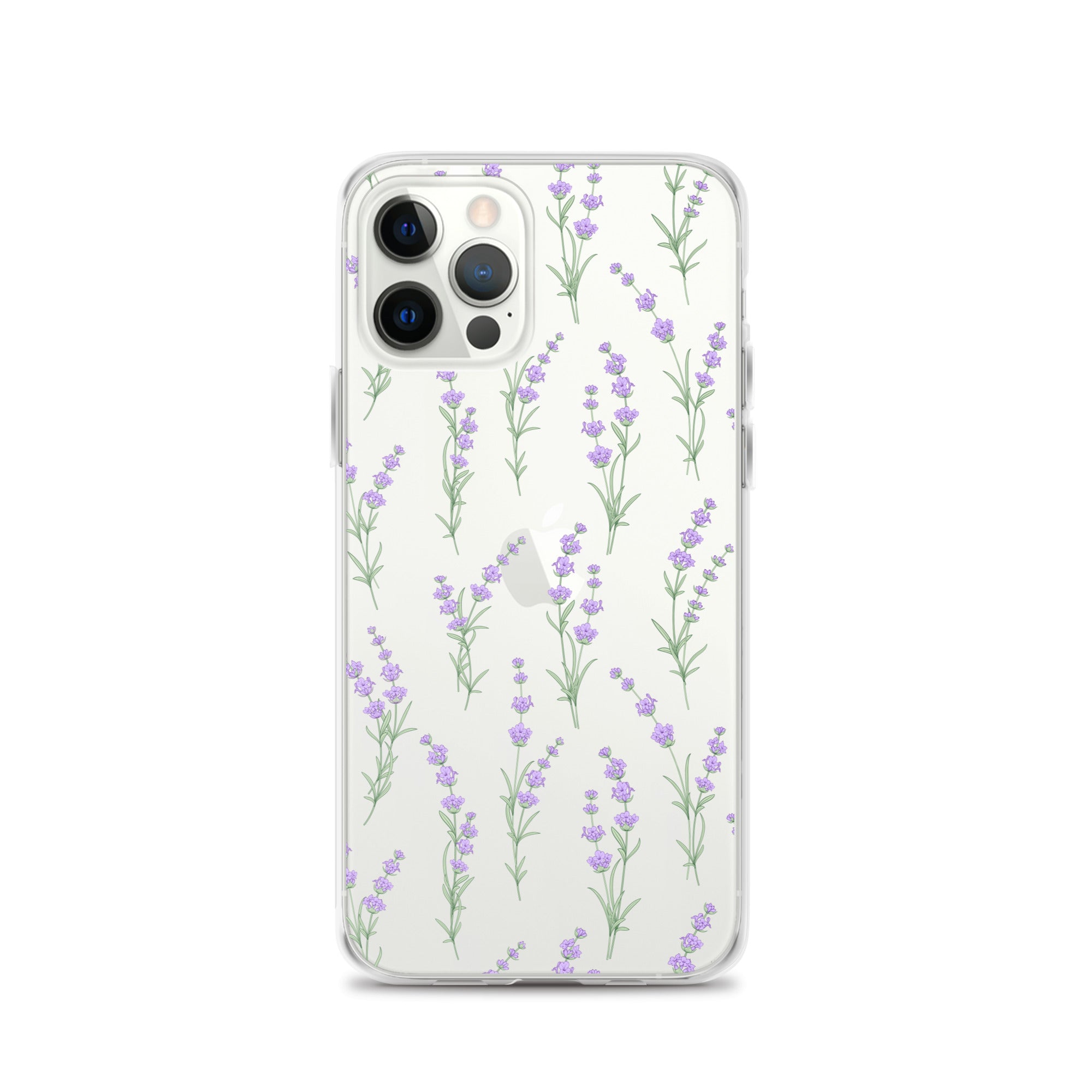 Clear Lavender Phone Case Flower iPhone 14 13 Pro Max Print Cute Purple Aesthetic iPhone 12 11 Mini SE 2020 XS Max XR X 8 7 Plus Cover