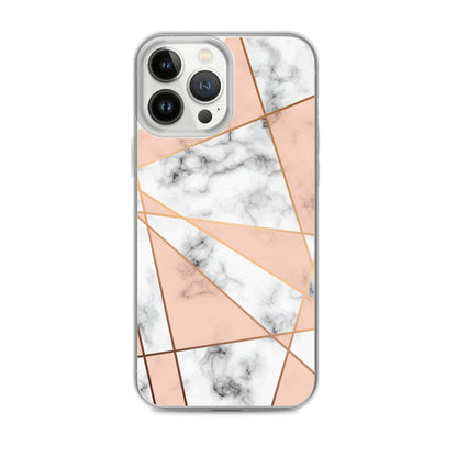 Rose Gold Marble Phone 13 12 Pro Max Case, White Marble Rose Pink Geometric Cute Case Gift iPhone 11 Mini SE 2020 XS Max XR X 8 7 Starcove Fashion