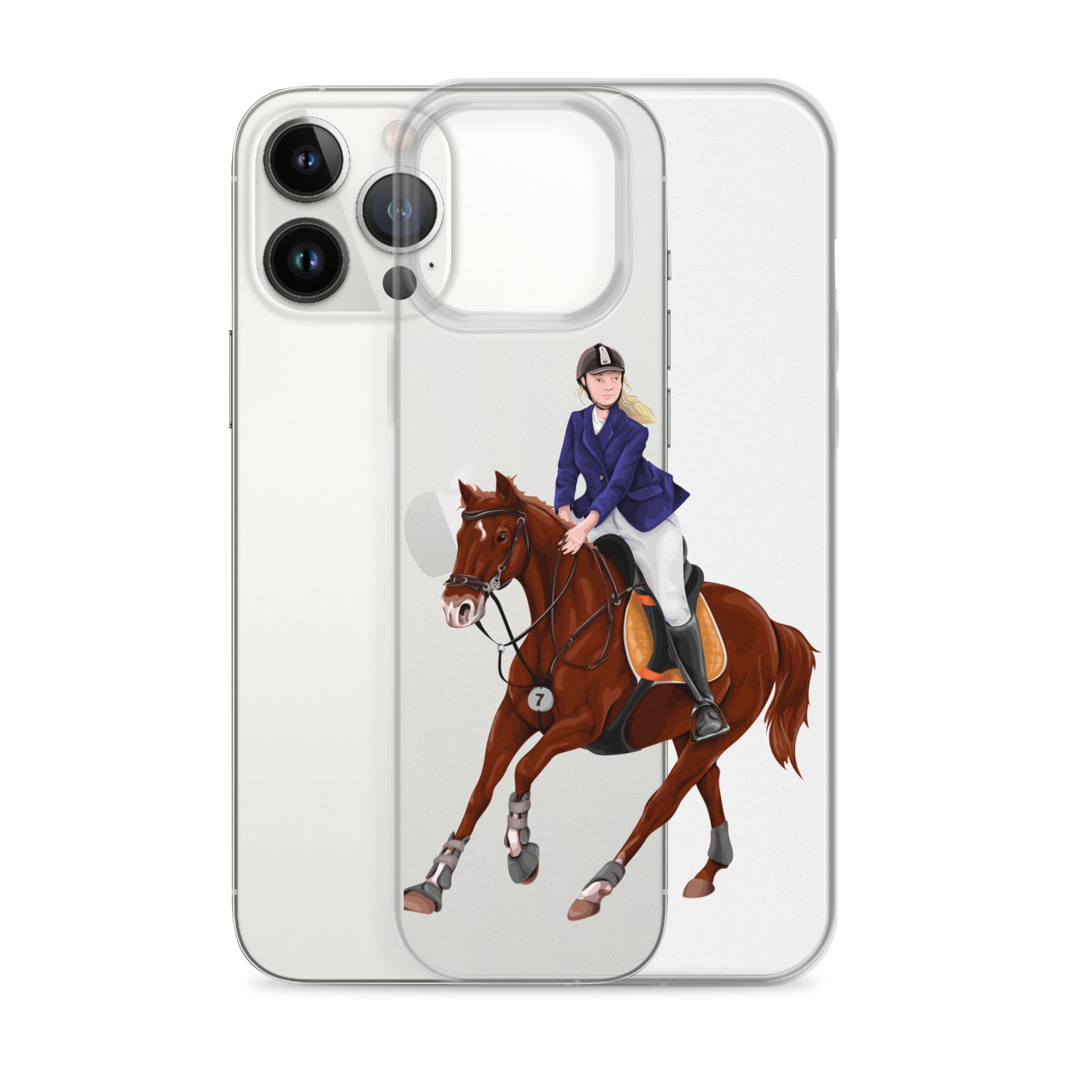 Horse iPhone 13 12 Pro Max Case, Clear Girl Riding Equestrian Print Cute Gift, iPhone 11 Mini SE 2020 XS Max XR X 7 Plus 8 Starcove Fashion