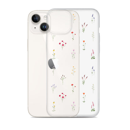 Clear Wildflowers Iphone 14 13 12 Pro Max Case, Transparent Cute Nature Flower Floral Print iPhone 11 Mini SE 2020 XS XR X 7 Plus 8 Cover Starcove Fashion