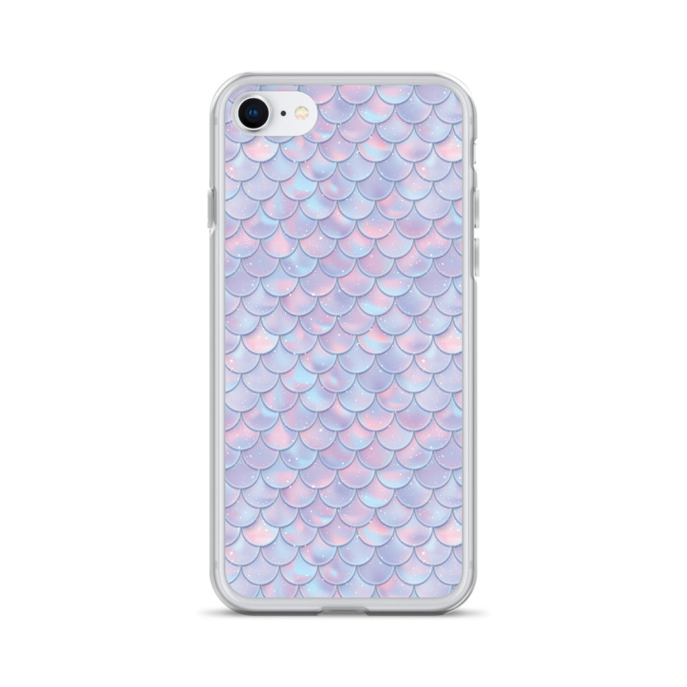 Mermaid iPhone 14 13 12 Case Pro Max Scales Tail Pastel Pink