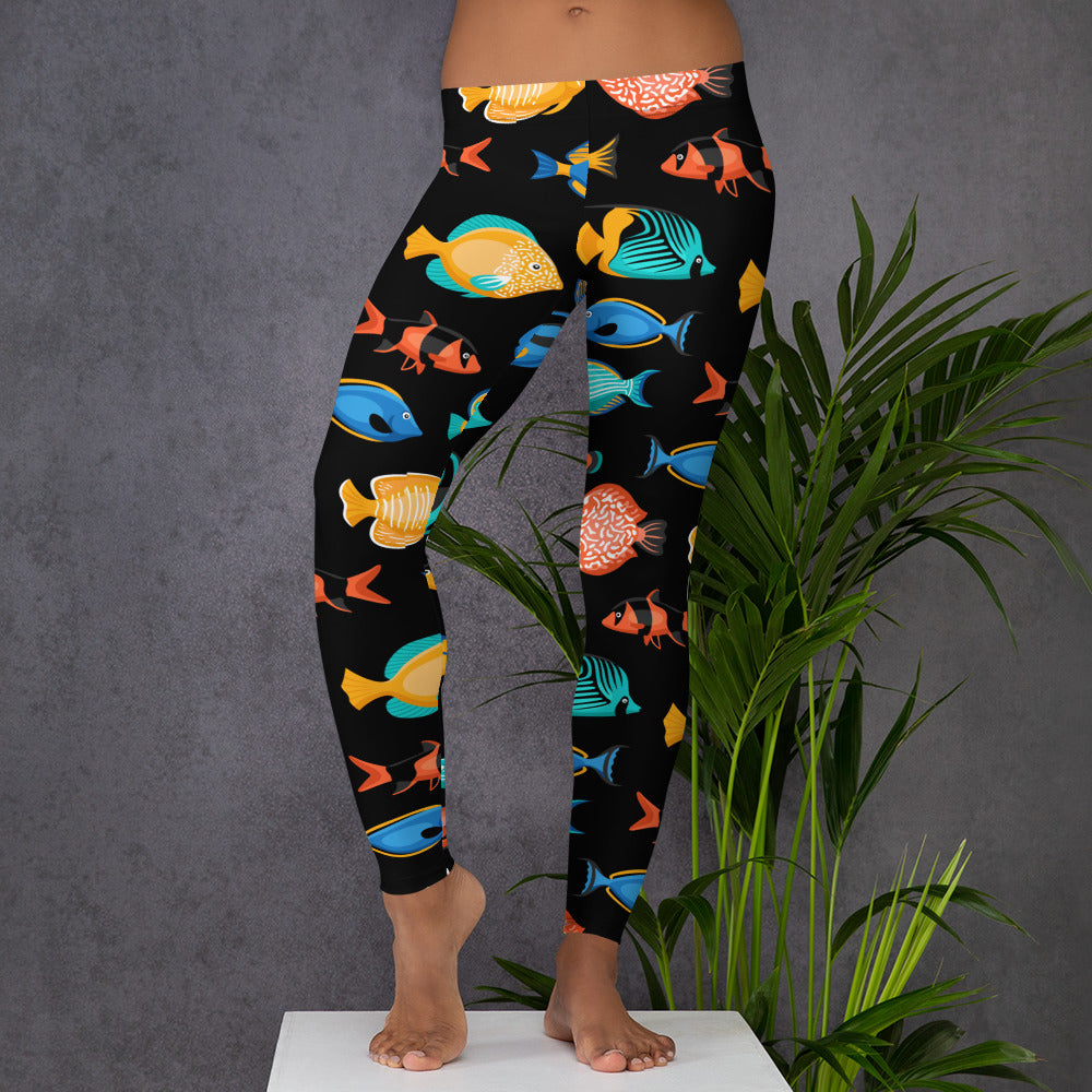 Spirit Girl Full Length Yoga Leggings – Angel Fish | Yoga Emporium