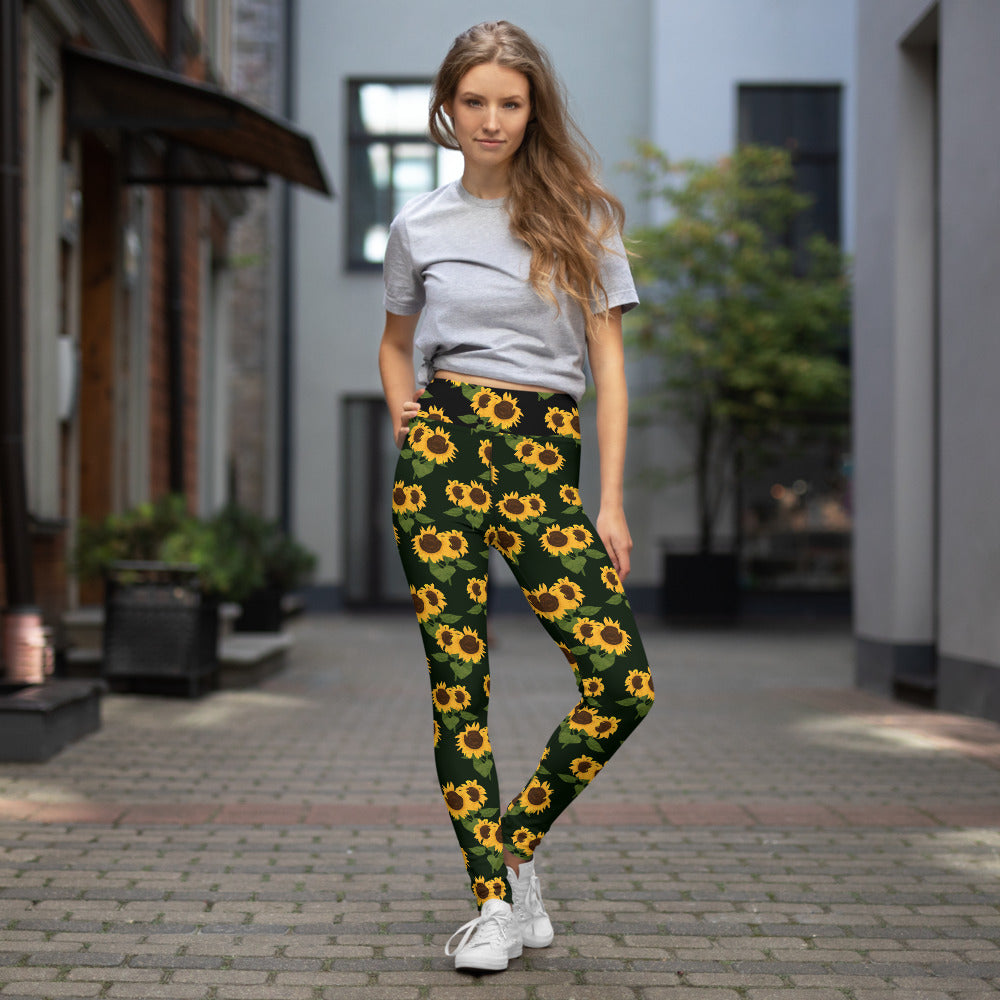 Sunflower hot sale print leggings