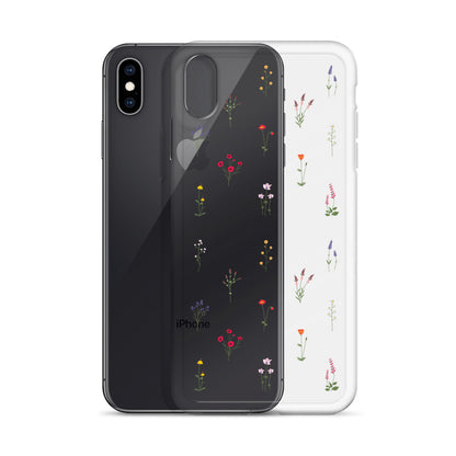 Clear Wildflowers Iphone 14 13 12 Pro Max Case, Transparent Cute Nature Flower Floral Print iPhone 11 Mini SE 2020 XS XR X 7 Plus 8 Cover Starcove Fashion