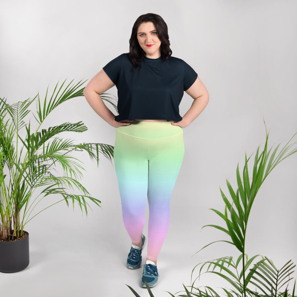 Pastel Rainbow Leggings, Tie Dye Leggings, Pastel Yoga Pants, Kawaii G –  Starcove Fashion