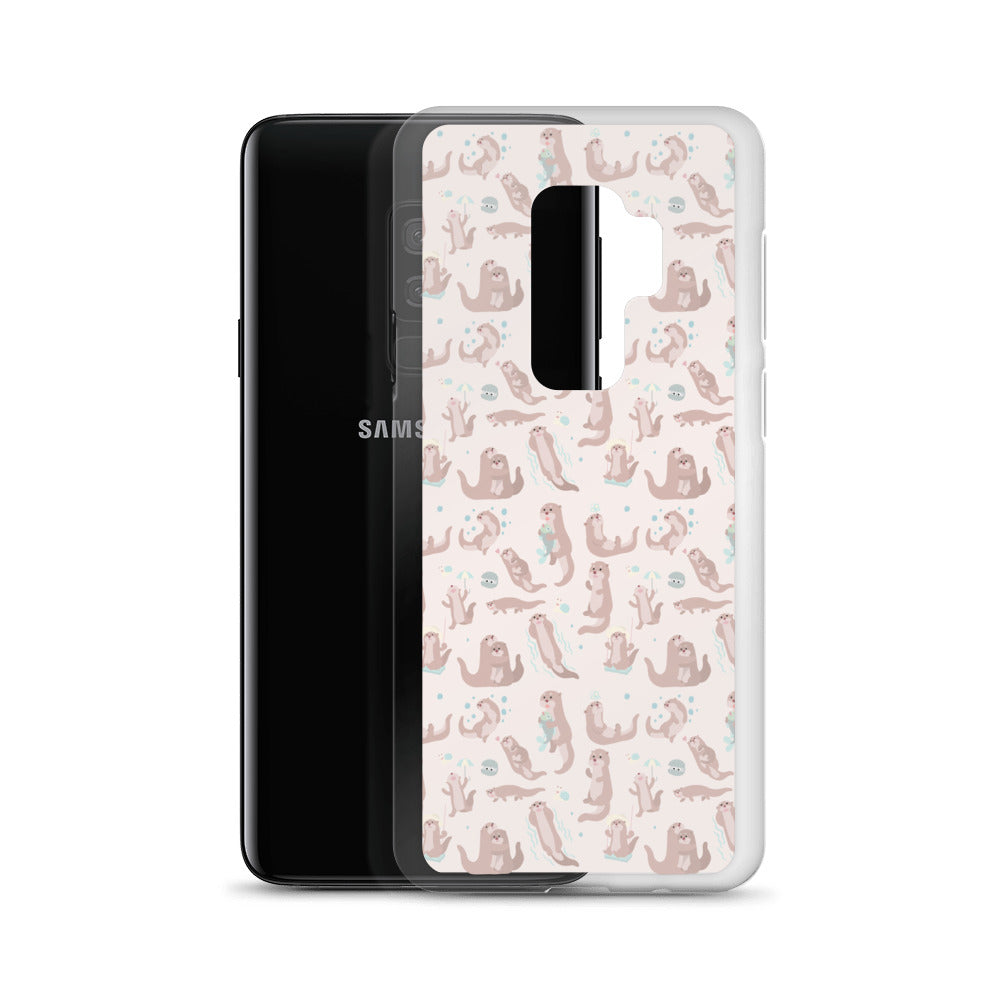 Sea Otter Samsung Galaxy S10 S9 Plus S8 S7 Lite Phone Cover Case, Cute River Ocean Marine Animals Pink Pastel Gift Starcove Fashion