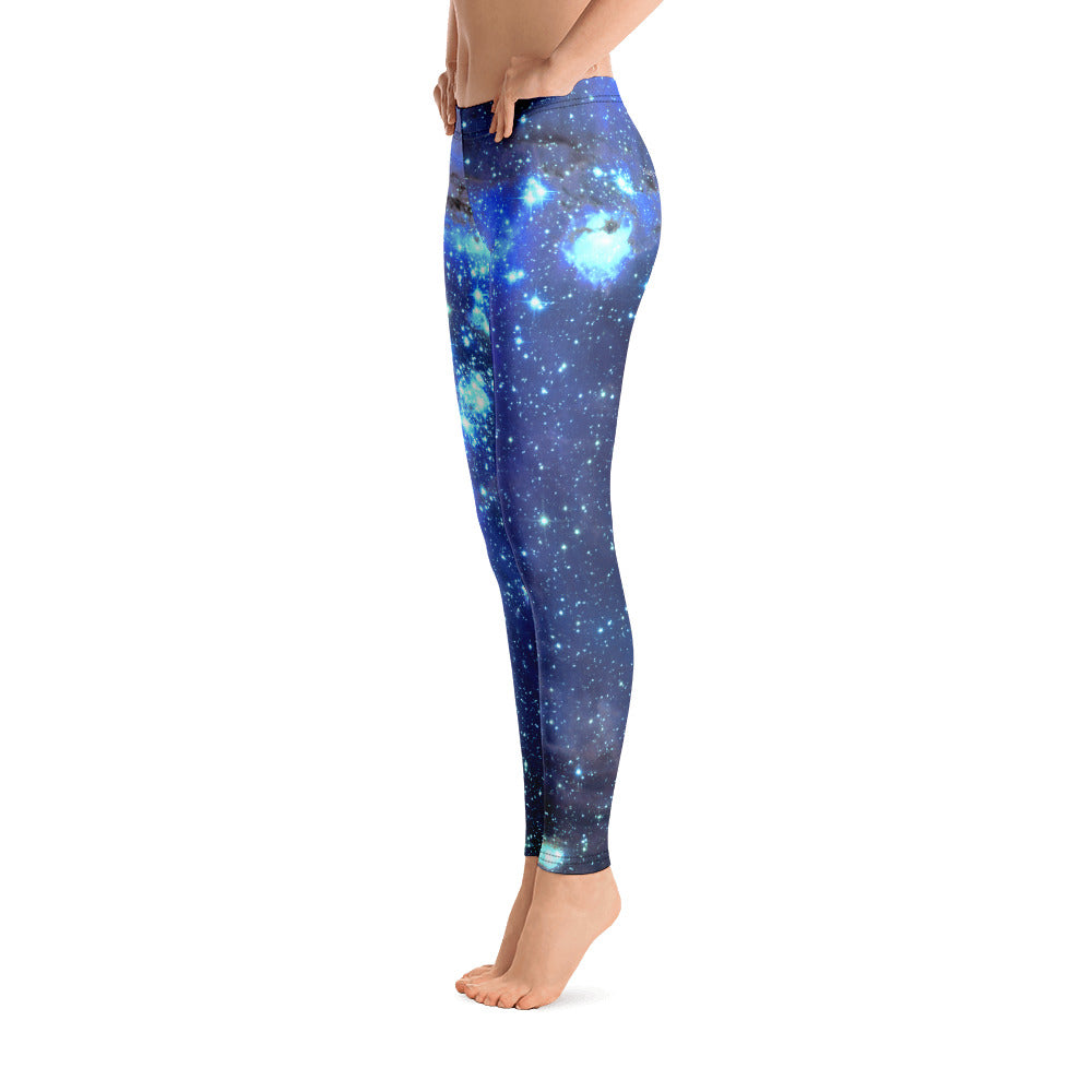 Galaxy Leggings, Yoga Space Print Pants, Cosmic Celestial Constellatio ...