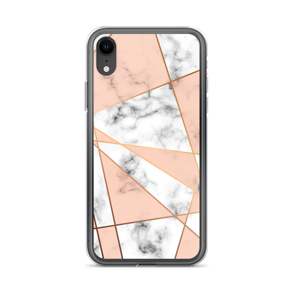 Rose Gold Marble Phone 13 12 Pro Max Case, White Marble Rose Pink Geometric Cute Case Gift iPhone 11 Mini SE 2020 XS Max XR X 8 7 Starcove Fashion