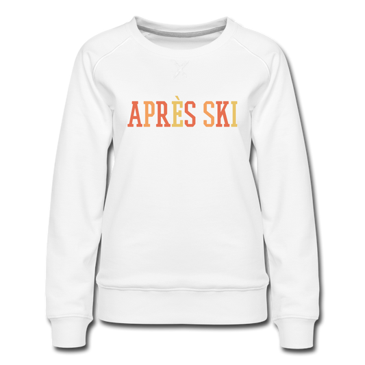 Apres Ski Women’s Sweater, Pastel Vintage Retro Y2K 80s 90s Crew Neck Sweatshirt Party Skiing Winter Sports Long Sleeve Cotton Top Gift Starcove Fashion