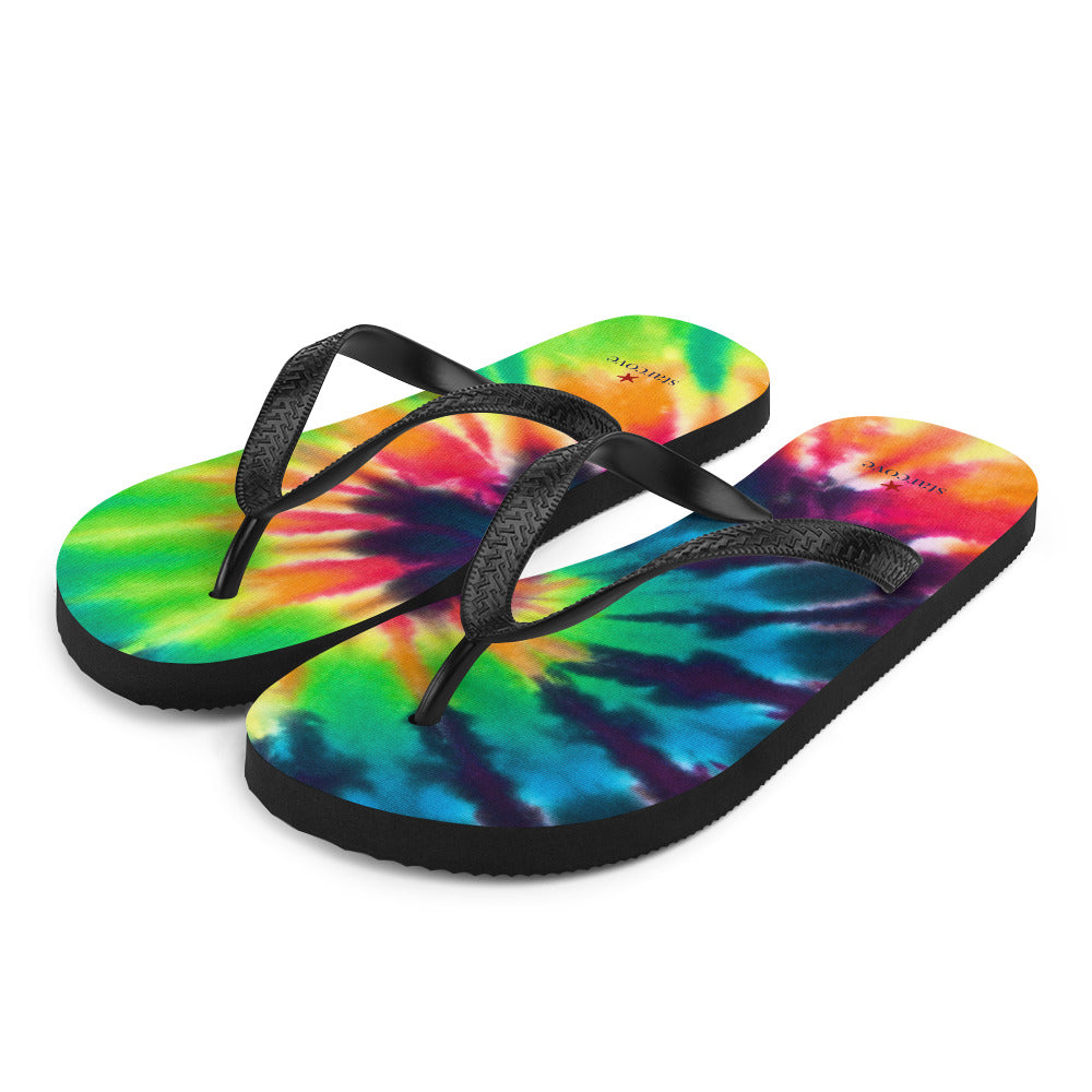 Flip Flops-tie up Flip Flop-beach Sandals-summer Shoes-tie Dye