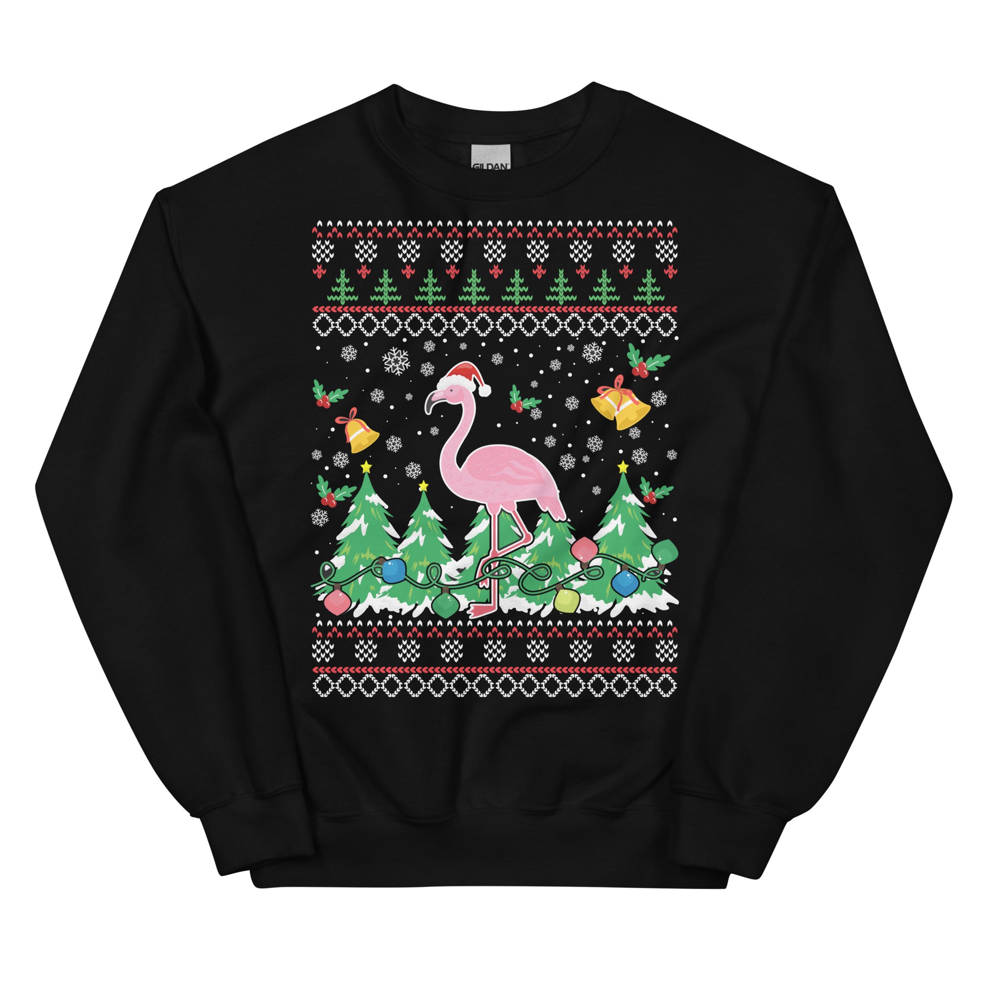 Flamingo Ugly Christmas Sweater, Xmas Print Women Men Vintage Funny Party Winter Holiday Plus Size Sweatshirt Gift Starcove Fashion