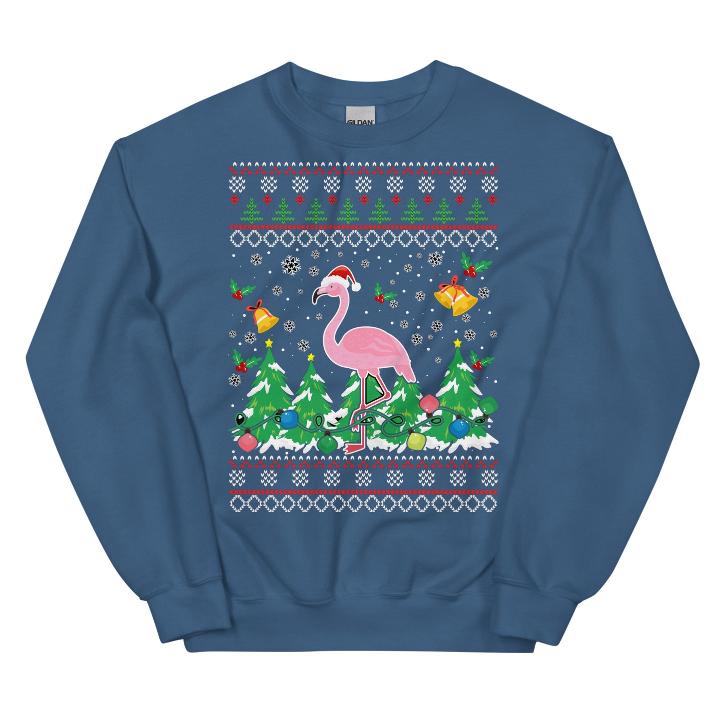 Flamingo Ugly Christmas Sweater, Xmas Print Women Men Vintage Funny Party Winter Holiday Plus Size Sweatshirt Gift Starcove Fashion