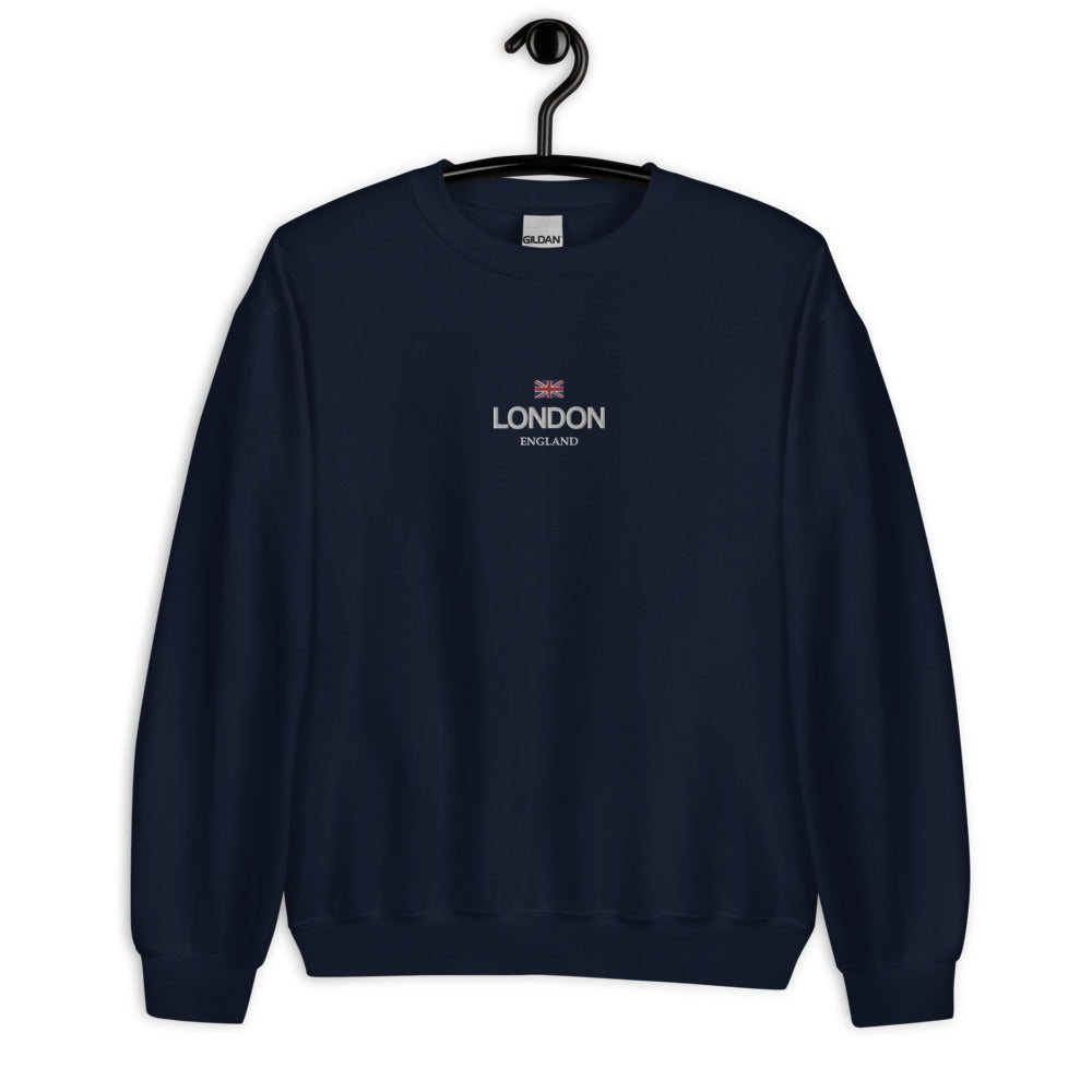 London England Embroidered Sweatshirt Vintage Britain Flag City Crewneck UK sweater Graphic Pullover Men Women Aesthetic Top Gifts