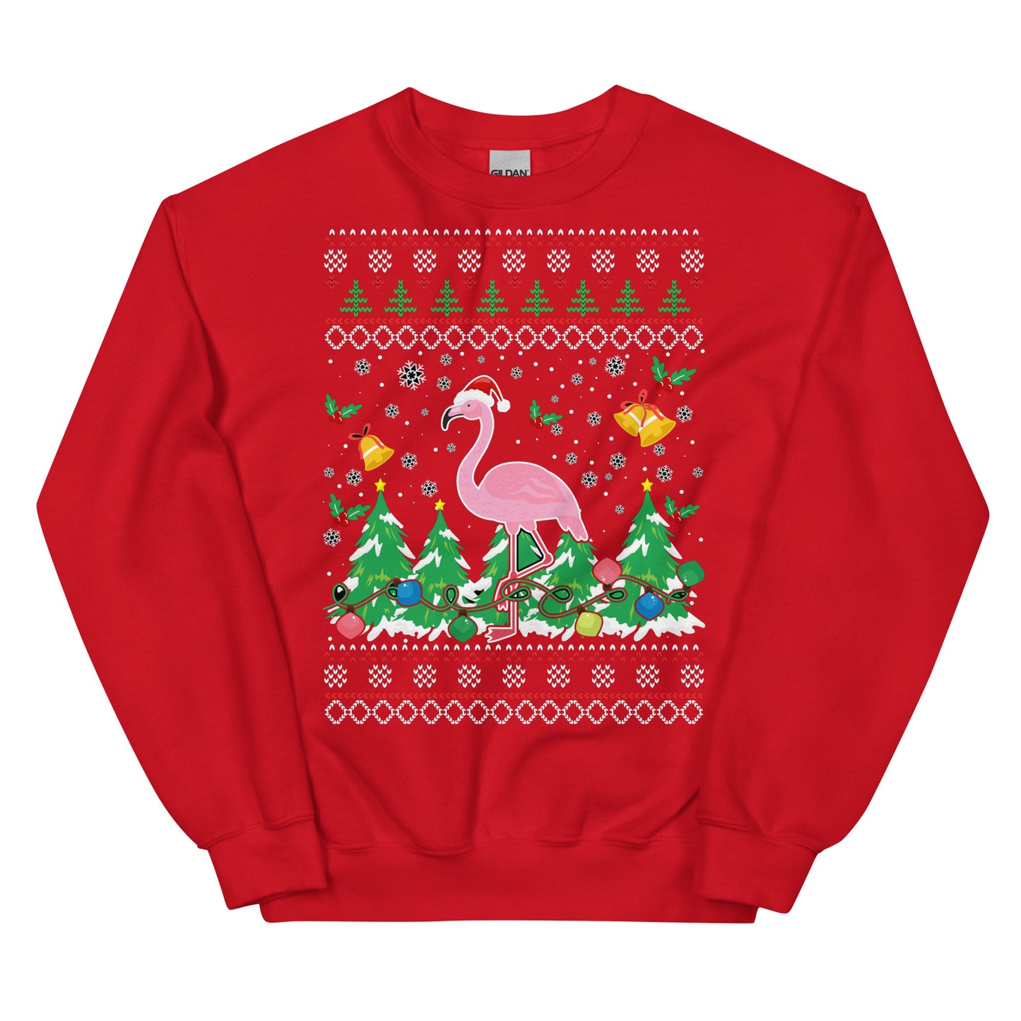 Flamingo Ugly Christmas Sweater, Xmas Print Women Men Vintage Funny Party Winter Holiday Plus Size Sweatshirt Gift Starcove Fashion